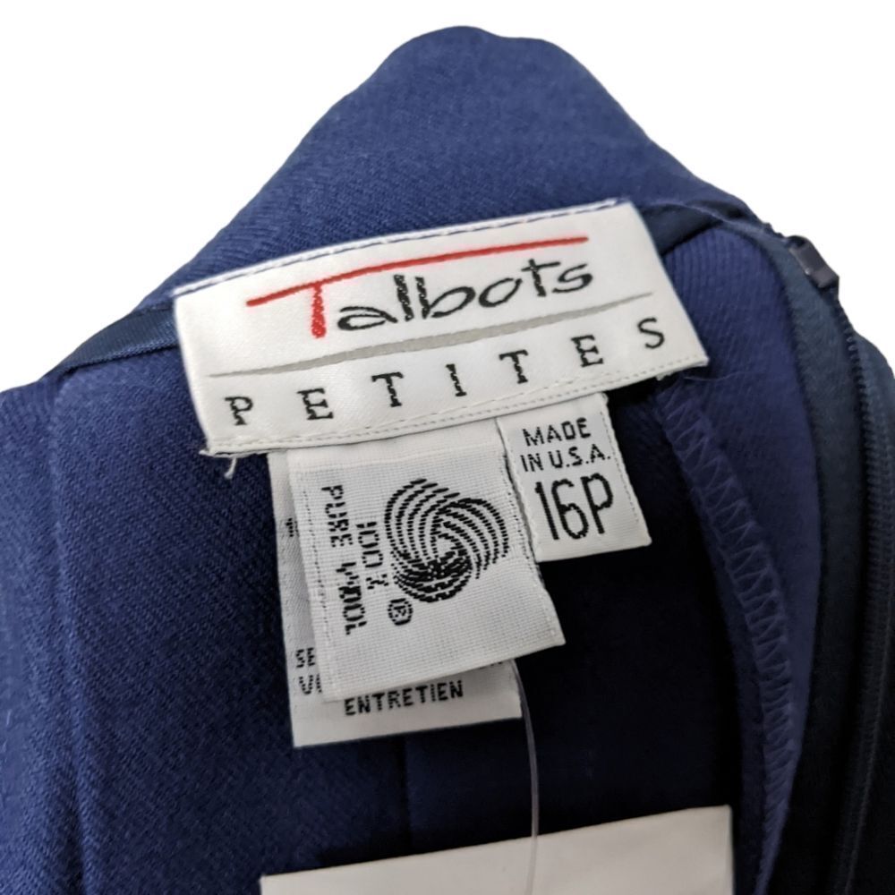 NWT TALBOTS Petites Worsted Wool Pleated Skirt 16P - Picture 3 of 6